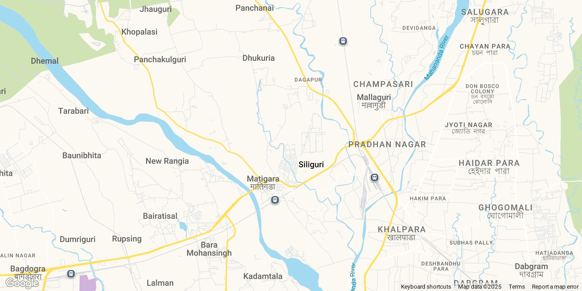Map of Siliguri, West Bengal